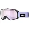 UVEX Xcitd CV Black Mat/Mirror Lavender/Yellow Masques de ski