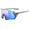 Uvex Sportstyle 231 - Lunettes de Sport pour Hommes et Femmes - Anti-Buée - Confort et Maintien Parfait Sans Points de Pression - Rhino deep Space Matt/Blue - One Size