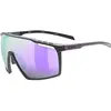 Lunettes Uvex mtn perform noir lilas avec verre à effet miroir lilas