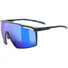 Lunettes Uvex mtn perform noir bleu avec verre à effet miroir bleu