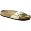 Birkenstock Femme Mules Madrid Birko-Flor Gold Sandale, 38 EU Étroit