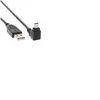 InLine® USB Type A mâle à Mini 5 broches mâle coudé à 90 ° noir 1m
