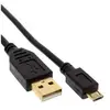 Câble Micro-USB 2.0 InLine®, USB-A Mâle / Micro-B Mâle, Contact or, 1m