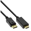 InLine Câble convertisseur DisplayPort vers HDMI 4K/60Hz Noir 5 m