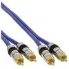 InLine 89710P Câble audio RCA Contacts dorés 2x RCA M/M 10 m