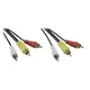 InLine Cinch Kabel, Audio/Video 3X Cinch, Stecker/Stecker, 1,5m