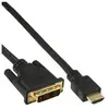 InLine 17663P Câble HDMI-DVI HDMI mâle à DVI 18+1 mâle Contacts dorés 3 m
