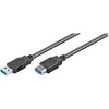Goobay 93999 Câble de Rallonge SuperSpeed USB 3.0, Noir, 3m Longueur