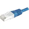 Wentronic Electronic Components Handels Goobay 93812 CAT 6a Câble de Liaison, S/FTP (PiMF), Bleu, 5m Longueur