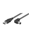 Goobay Câble d'imprimante coudé USB 2.0 Type A/B Mâle/Mâle 50 cm Noir