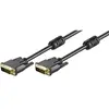 goobay 93110 Câble DVI-D Full HD Dual Link, Connecteur DVI-D Dual-Link, Doré, 2m Longueur