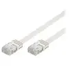 Goobay 93360 CAT 5e Câble de Liaison Plat, U/UTP, Blanc, 3m Longueur