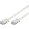 Goobay 93357 CAT 5e Câble de Liaison Plat, U/UTP, Blanc, 0.5m Longueur