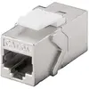 Goobay 90866 CAT 6A Raccord Modulaire Keystone, STP, Noir/Argent