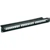 Cat 6a Panneau de Brassage 19 Pouces (48.3cm), Noir, 24 Ports