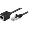 Goobay 91886 CAT 5e Rallonge F/UTP, Noir, 1m Longueur
