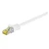 Wentronic Electronic Components Handels Goobay 91092 RJ45 Câble de Liaison, S/FTP (PiMF), avec CAT 7 Câble en Vrac, Blanc, 1.5m Longueur