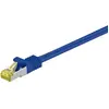 Goobay RJ45 Patch Cord CAT 6A S/FTP (PiMF), 500 MHz, avec CAT 7 Raw Cable, bleu, 2m