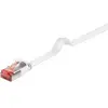 Goobay 94918 CAT 6 Câble de Liaison Plat, U/FTP, Blanc, 3 m Longueur