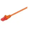 Goobay 95253 CAT 6 Câble de Liaison, U/UTP, Orange, 0.25 m Longueur