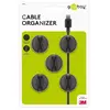 Goobay - Attache-câble pour bureau, Noir, Lot de 5 (95040)
