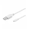 Goobay 95143 Câble Micro - USB 2.0 de recharge et de synchronisation; 1,8m, blanc
