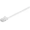 Goobay 95156 CAT 6 Câble de Liaison Plat, U/UTP, Blanc, 10 m Longueur