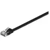 Wentronic Goobay 95387 CAT 6 Câble de Liaison Plat, U/UTP, Noir, 5 m Longueur