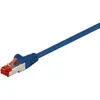 Goobay 95482 CAT 6 Câble de Liaison, S/FTP (PiMF), Bleu, 10 m Longueur