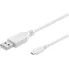 Goobay USB 2.0 A/micro-B 0.15m câble USB 0,15 m USB A Micro-USB B Blan...