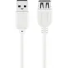 goobay Rallonge de câble USB USB (M) pour USB (F) USB 2.0 1.8 m blanc