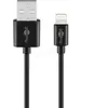goobay Câble de Synchronisation et de Chargement USB, Noir, 1m Longueur de Câble - 63523