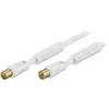 Wentronic Câble coaxial haute qualité mâle/femelle pour antenne TV (2.5 mètres)