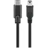 Goobay Câble USB 2.0 mini (type B, 5-pin) Mâle > USB-C Mâle 0,5 m Noir