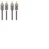 GOOBAY Câble Audio 2 Rca Mâles Gold Noir 1 M