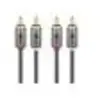 GOOBAY Câble audio 2 RCA mâles gold nylon tressé 2m
