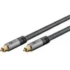 goobay 65304 Câble audio optique Toslink 1m / Compatible avec barre de son, chaîne hi-fi, home cinéma, PS4, Xbox/Fibre de verre/Connexion dorée