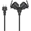 Goobay Câble Rallonge électrique double pour l'extérieur - 25 m - Noir