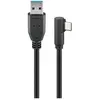Câble USB 3.0 vers USB type C coudé - GOOBAY - 2 m - Noir - Filaire
