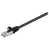 Goobay 68667 CAT 5e Câble de Liaison, SF/UTP, Noir, 10m Longueur de Câble