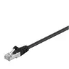 Goobay 68654 CAT 5e Câble de Liaison, F/UTP, Noir, 0.5m Longueur de Câble