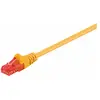 Wentronic electronic components handels CAT 6 Câble de Liaison, U/UTP, Jaune, 3m Longueur de Câble