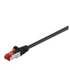 Wentronic Electronic Components Handels Goobay 68702 CAT 6 Câble de Liaison, S/FTP (PiMF), Noir, 7.5m Longueur de Câble