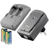 Bloc chargeur de batterie photo, charge jusqu'à 2 piles CR123 (46305) - Goobay