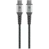goobay Câble textile USB-C > USB-C avec connecteurs métalliques