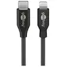 goobay Câble de Charge et de Synchronisation Lightning vers usb-c , 1 m, noir, câble MFi pour Apple iPhone/iPad. Longueur de câble 1 m