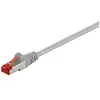 Goobay 50886 CAT 6 Câble de Liaison, S/FTP (PiMF), Gris, 1m Longueur de Câble