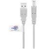 Goobay 50833 Câble Hi-Speed USB 2.0, Gris, Type B, 5m Longueur
