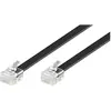 Wentronic electronic components handels Goobay câble de téléphone - 3 m - noir