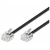 Câble de téléphone PremiumCord RJ-11 (M) pour RJ-11 (M) 3 m plat noir
